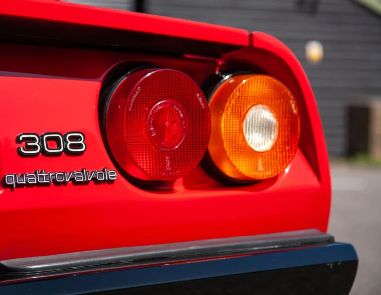 Rear light detail of a Ferrari 308 GTS.